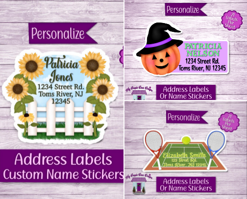 Address Labels, Unique Snail Mail Stickers cover photo collage