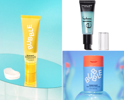 My everyday makeup routine products cover photo collage