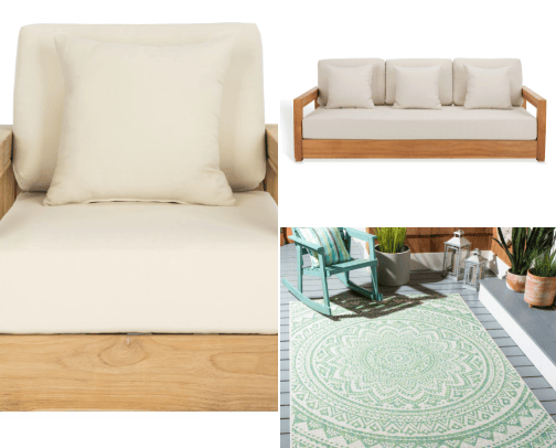 Shop my balcony decor! cover photo collage