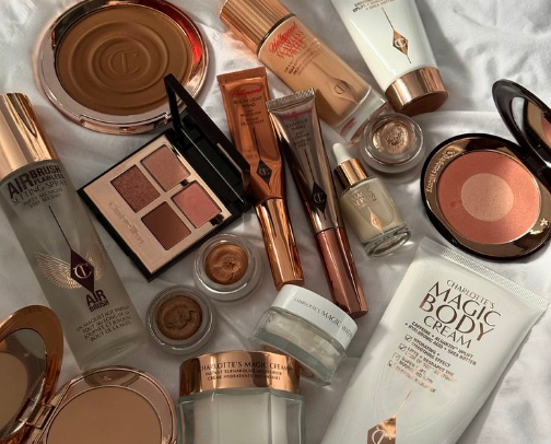 Glowy, soft glam makeup routine (oily/acne safe) cover photo collage