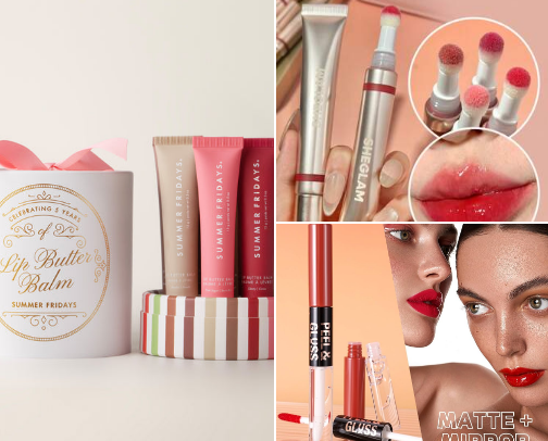 Lipgloss and Lip sticks cover photo collage