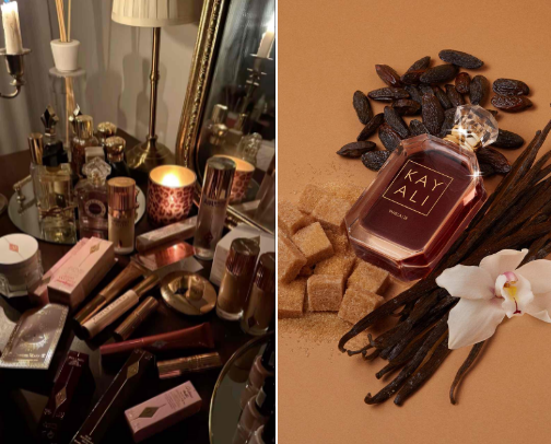 Beautiful girl, Beautiful products cover photo collage
