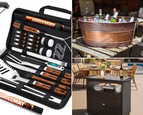 Modern Farmhouse Patio & BBQ cover photo collage