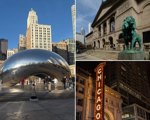 Top recs for a design and Latine forward Chicago visit cover photo collage