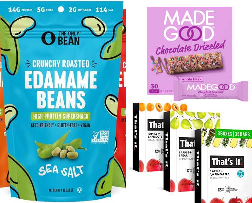 Healthy snacks cover photo collage