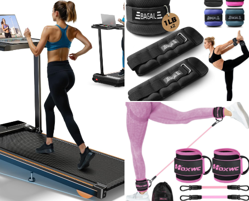 at home workouts! cover photo collage