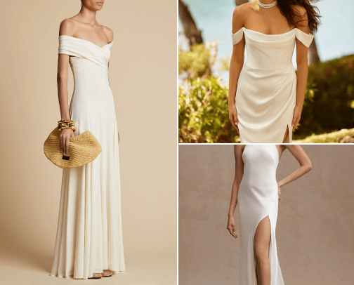 Minimalist Brides Dresses under $5000 cover photo collage