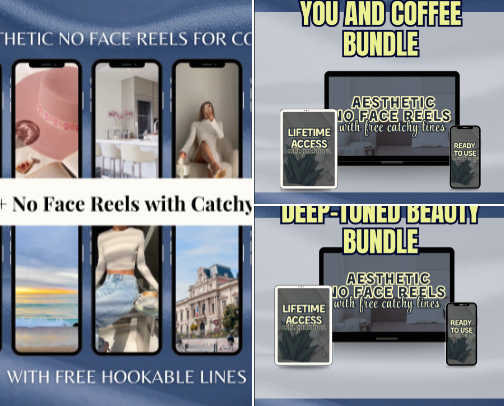 DONE-FOR-YOU FACELESS INSTAGRAM REELS TEMPLATE cover photo collage