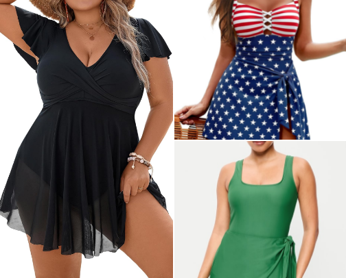 The elevate one piece (swimsuit dresses) cover photo collage
