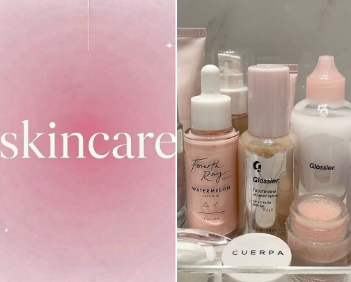 Favorite skincare products that keep my skin glowing! cover photo collage