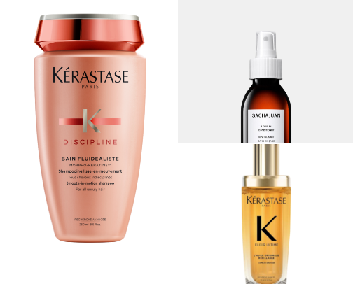 Haircare products cover photo collage
