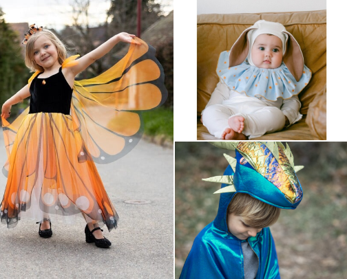 Young Children's Costumes for Halloween or Dress-Up Fun! cover photo collage