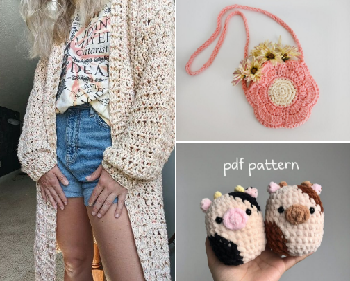 crochet project inspos cover photo collage