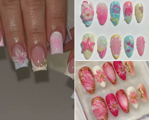 Press-on nails 💅✨ cover photo collage