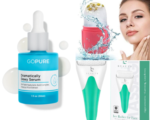 Youthful skin cover photo collage