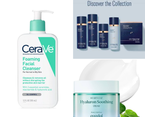 Everyday skincare products for you 🤎 cover photo collage
