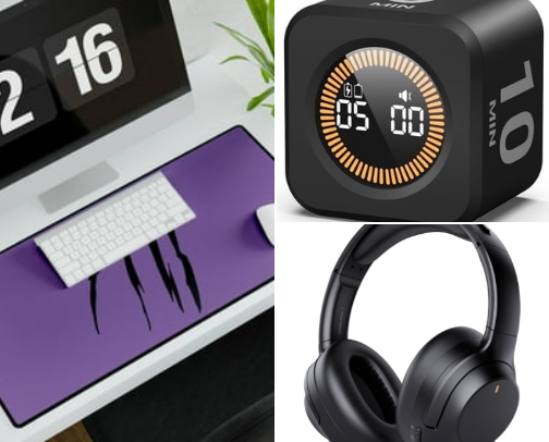 Build a Productive WFH Desk for Under $100 (Affordable Walmart Finds) cover photo collage