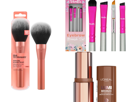 Brushes & Bronzer Essentials: Glow Makeup Must-Haves for a Sun-Kissed Look cover photo collage