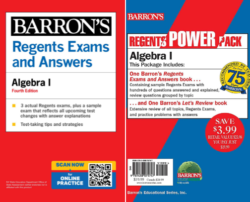 PDF Free - Regents Exams and Answers: Algebra I, Fourth Edition (Barron's New York Regents) guide cover photo collage