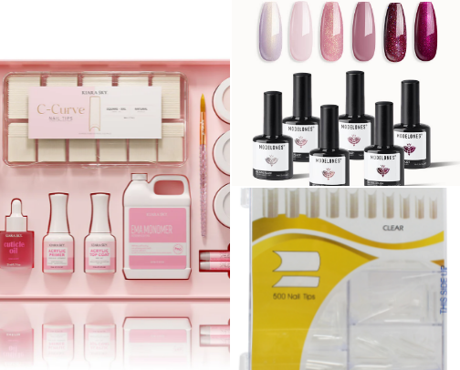 At-home luxury nails cover photo collage