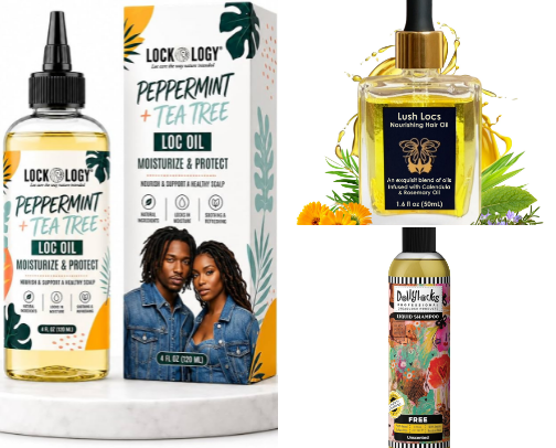 Holy Grail Hydration: Flake-Free Locs & Scalp Essentials cover photo collage