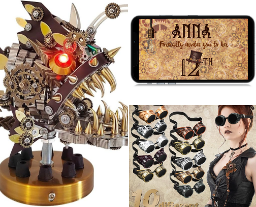 Epic Steampunk Party Ideas cover photo collage