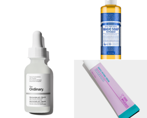 Skin care cover photo collage