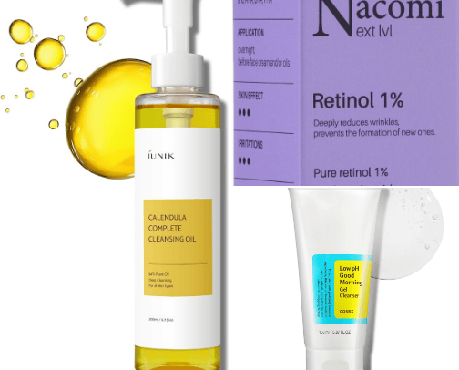 Skincare I use for acne prone skin cover photo collage