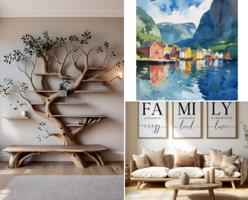 Home decoration cover photo collage
