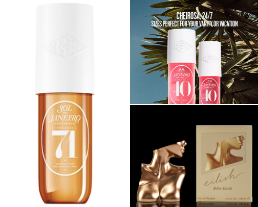 My go to body mists, perfumes and lotions! cover photo collage