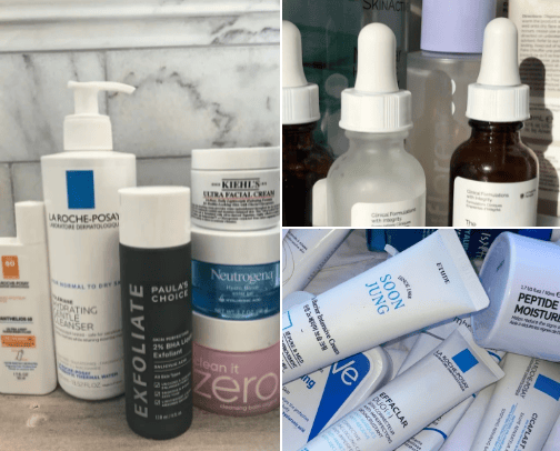 skincare for dry skin 🧴 cover photo collage