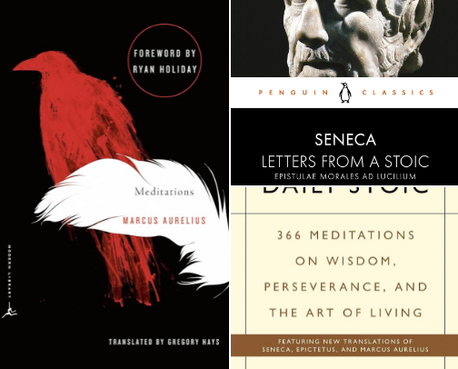 The Silent Writer's Mindset & Stoicism Stack cover photo collage