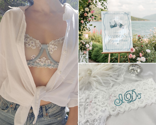 Something Blue Lingerie Shower Ideas cover photo collage