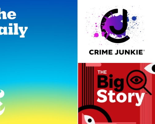 My Favorite Podcasts Right Now cover photo collage