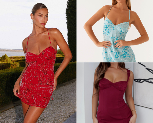 hoco/formal dress inspo! cover photo collage