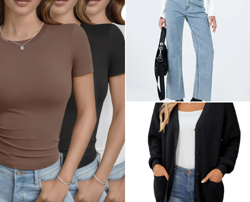 Basic Amazon Wardrobe Items That Don't Break the Bank🪞 cover photo collage