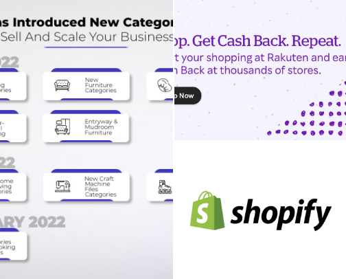 Online shopping/selling cover photo collage