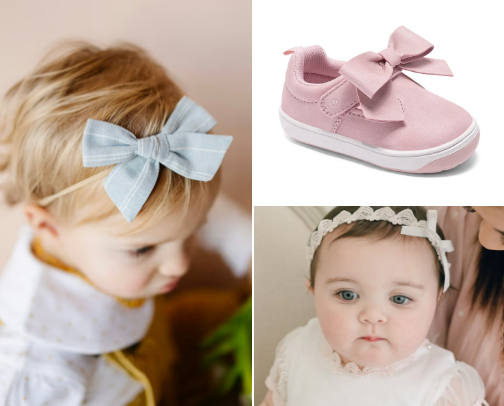 Baby girl accessories cover photo collage
