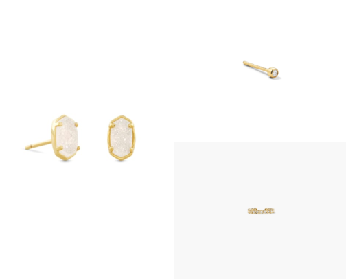 How to Build an Ear Stack: Huggies, Studs & Cartilage Earrings from Mejuri & Kendra Scott cover photo collage