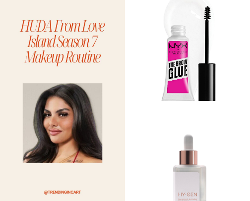 Huda Love Island Beauty Routine cover photo collage