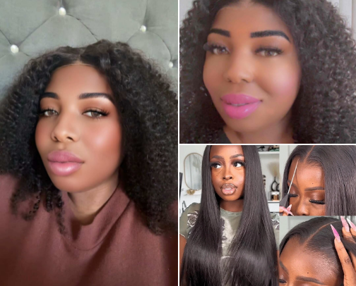 "Wigs, Lace & Viral Grace: A Social Media Journey" cover photo collage