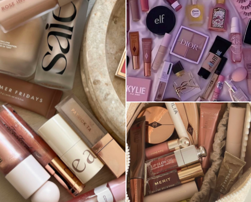 Go to makeup products cover photo collage
