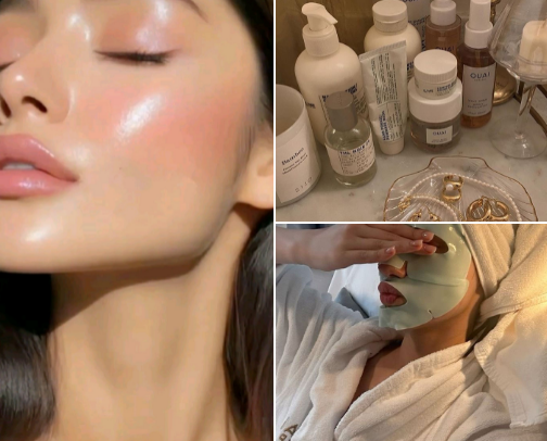 how i cleared my skin ⊹₊⟡⋆ cover photo collage
