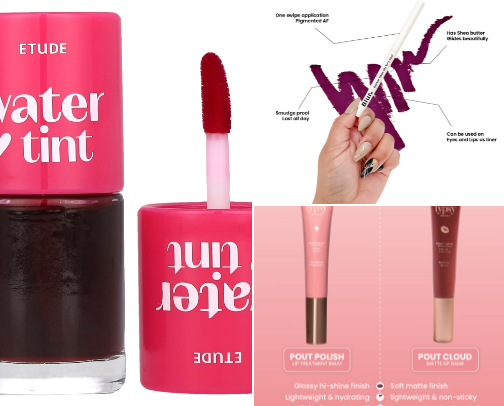 Corporate girly makeup essentials🎀 cover photo collage