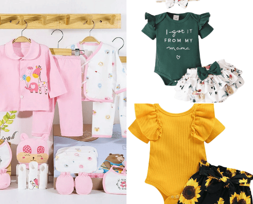 newborn outfits cover photo collage