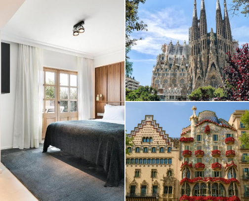 Euro summer in Barcelona cover photo collage