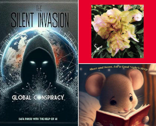 Beyond the Human Pen: Five Novels Co-Written by AI on Amazon cover photo collage
