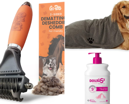 Summer Grooming Hacks to Stop Excessive Shedding cover photo collage