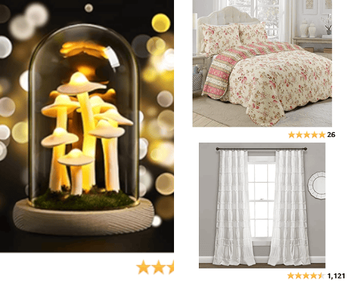 Amazon Cottagecore Bedroom Home Decor Gift Guide cover photo collage