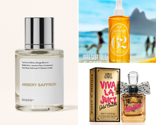 Favorite perfume or scents cover photo collage